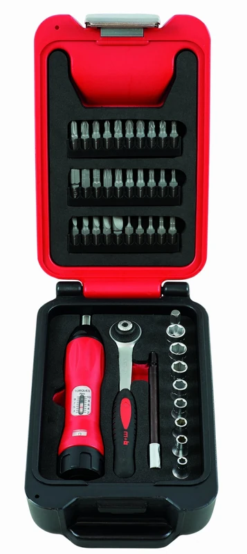 Peddinghaus 9416042001 Torque Screwdriver Set in Small Fusion Box - 1/4-Inch - with 2-10 N·m Torque - 42 Pieces