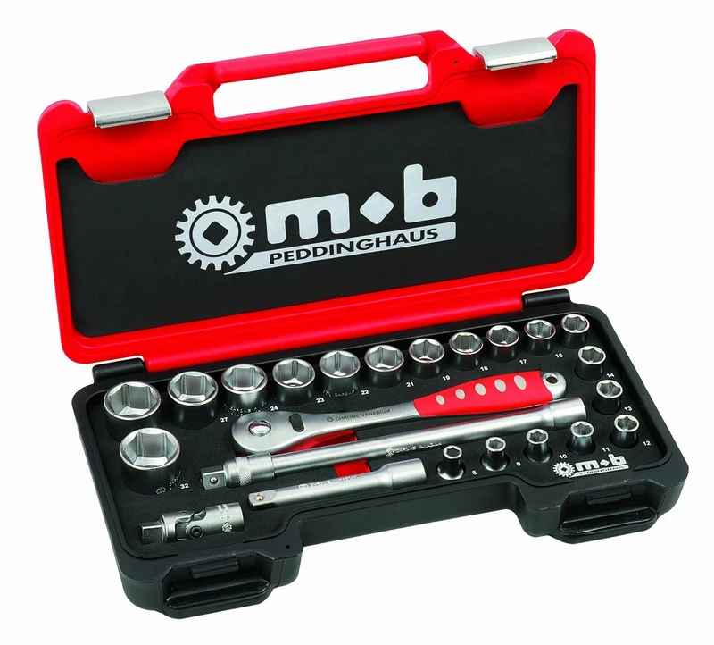 Peddinghaus Handwerkzeuge Vertriebs Fusion Box Medium 9436023006 23-Piece Ratchet Spanner Set 1/2 - Image 1