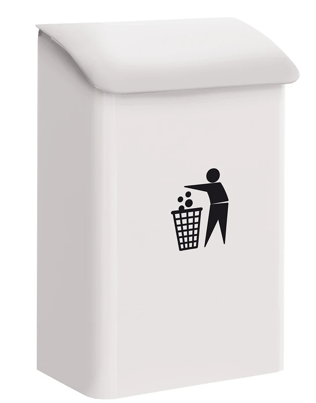 Arregui M283312 E-6101 Wall-Mounted Bin, Colour: White