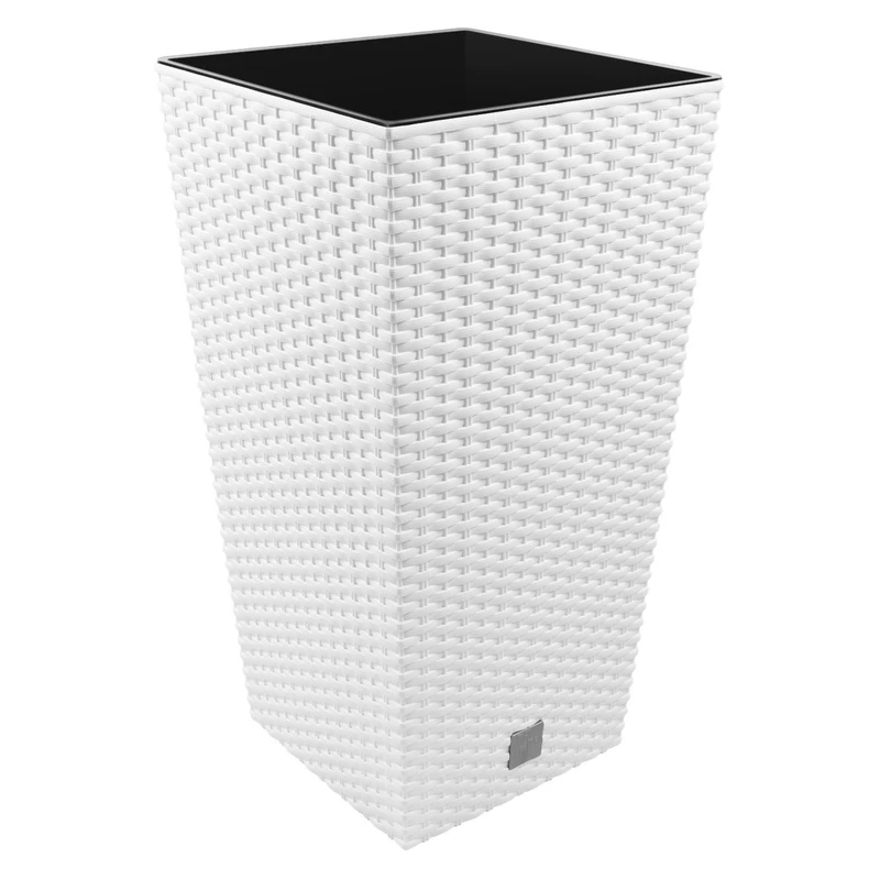 Prosper Plast DRTS400-S449 40 x 40 x 75 cm "Rato" Square Flowerpot - White