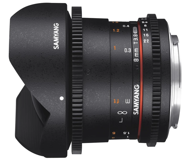 Samyang 8 mm Lens V-DSLR T/3.8 UMC CS Fish-Eye Ii For Sony-Black
