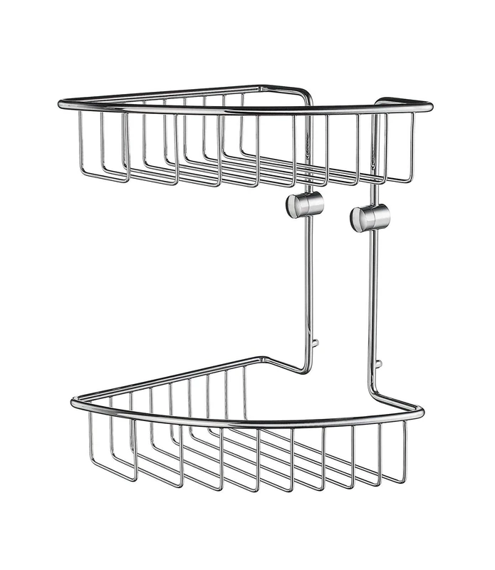 Smedbo Corner Soap Basket "House" Double Chromed, Polished Chrome,20.7 x 20.7 x 29.5 cm