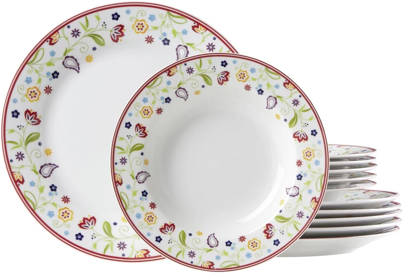 Ritzenhoff & Breker Doppio Shanti 12-Piece Porcelain Dinner Set