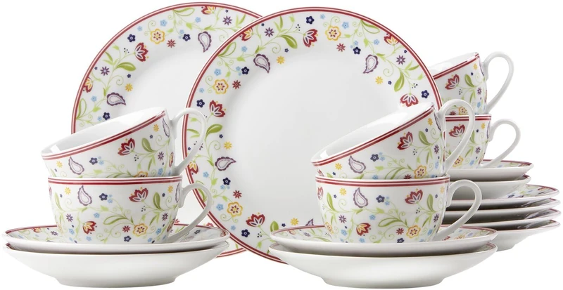 Ritzenhoff & Breker Doppio Shanti Coffee Set 18 Pieces Porcelain Crockery