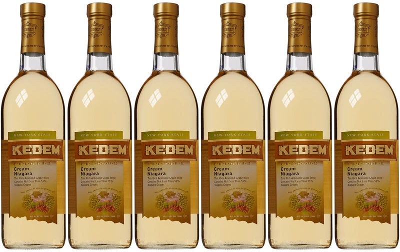Kedem Premium Cream Niagara Wine 75 cl Kosher (Case of 6)