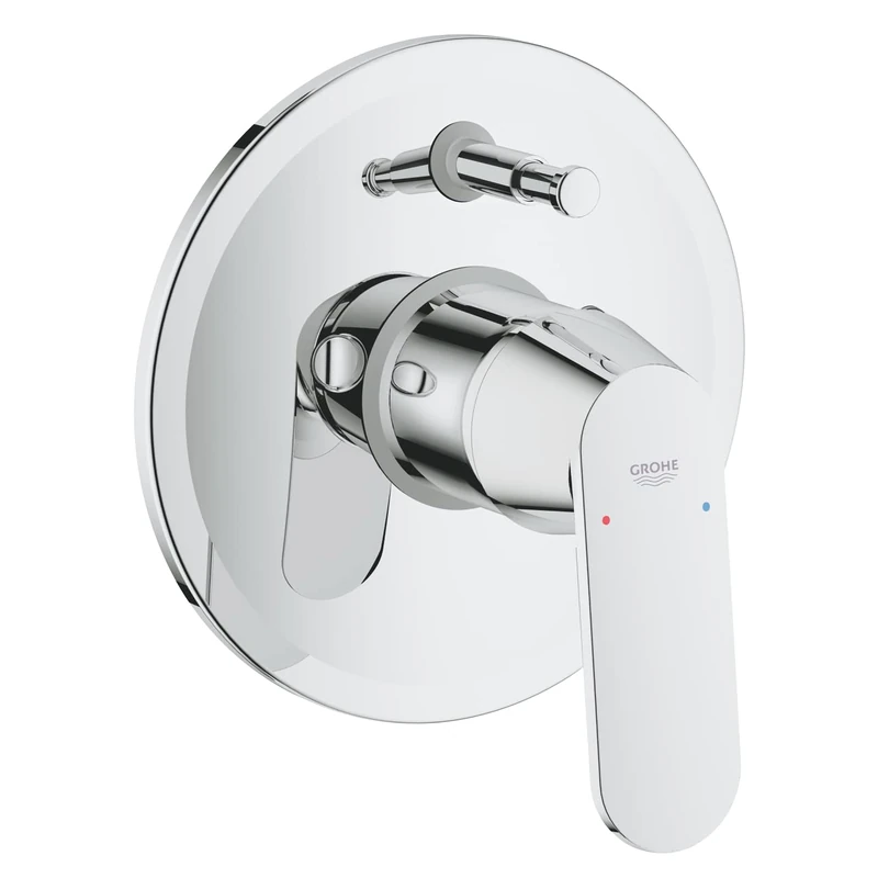 GROHE Eurosmart Cosmopolitan Single-Lever Bath Mixer A Wall-Mounted Trim Set for Concealed Installation, Chrome 32879000