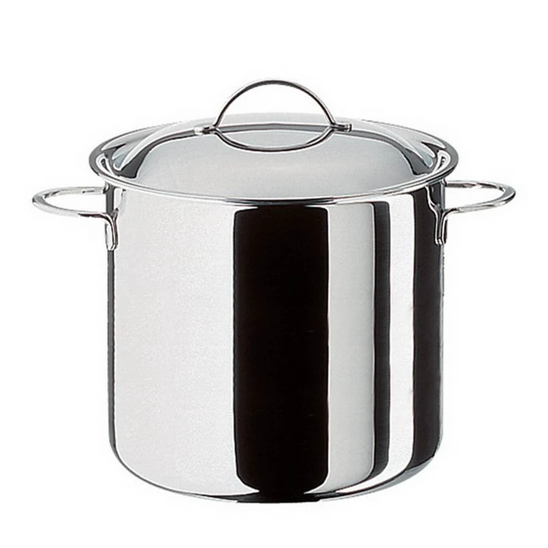 Spring 0285580624 Cristal Meat/Vegetable Pot with Lid, Stainless Steel, Silver, 23.6 x 30.8 x 34 cm