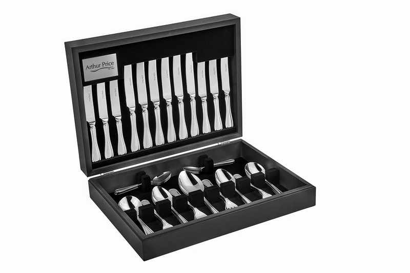 Arthur Price Every Day 44-Piece Britannia 6-Person Canteen, Stainless Steel, Silver, 46 x 29.5 x 10 cm