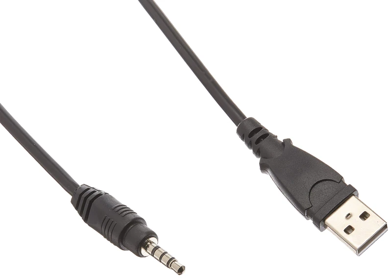 Neewer 5 ft 50X USB 2.0 to 3.5 mm Male Audio Stereo Headphone Cable - Image 1