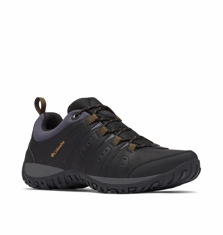 Columbia Woodburn 2 Low Rise Hiking Shoes for Men, Black (Black/Goldenrod), 7 UK