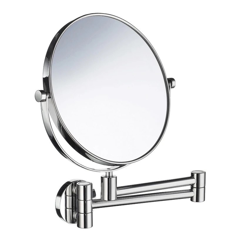 Smedbo FK445 Outline Shaving/Make-up Mirror with Swing Arm x7, Stainless-Steel, Polished Chrome, 33.5 x 23.5 x 4.8 cm, Silver