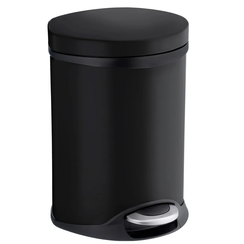 Smedbo Pedal Bin, Stainless-Steel, Black, 22.5 x 22 x 33.5 cm