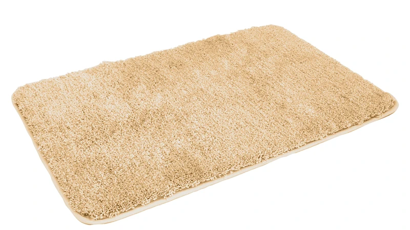 MESANA Kinzler Microfibre Bath Mat, Microfibre Polyester, light brown, 60x100 cm