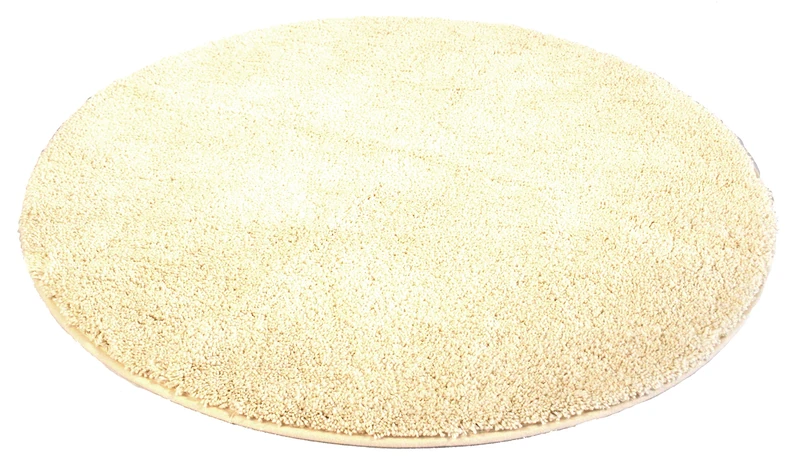 Kinzler Microfibre Bath Mat, Microfibre Polyester, natural, 90 cm rund