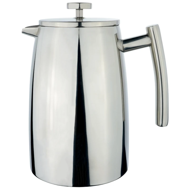 Café Stal Belmont 12 Cup Double Walled Cafetiere Coffee Maker, Mirror Finish, 1.5 Litr,HFD-12
