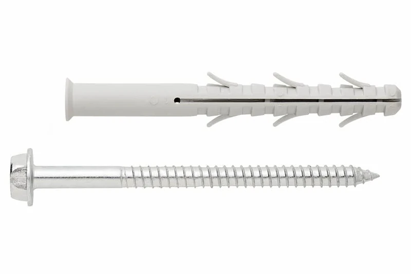 Index TC6E10140 - Six-Wing Nylon Screw + Wooden hex Head Screw, 10 x 140.