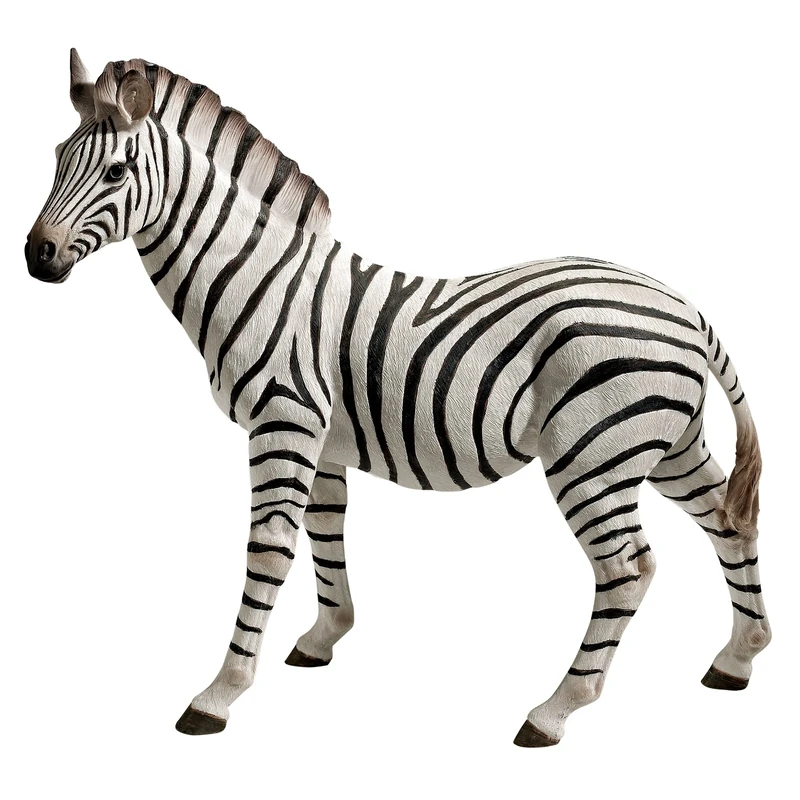 Design Toscano JQ6240 Zora the Zebra Outdoor Garden Statue, Polyresin, Black & White, 57 cm