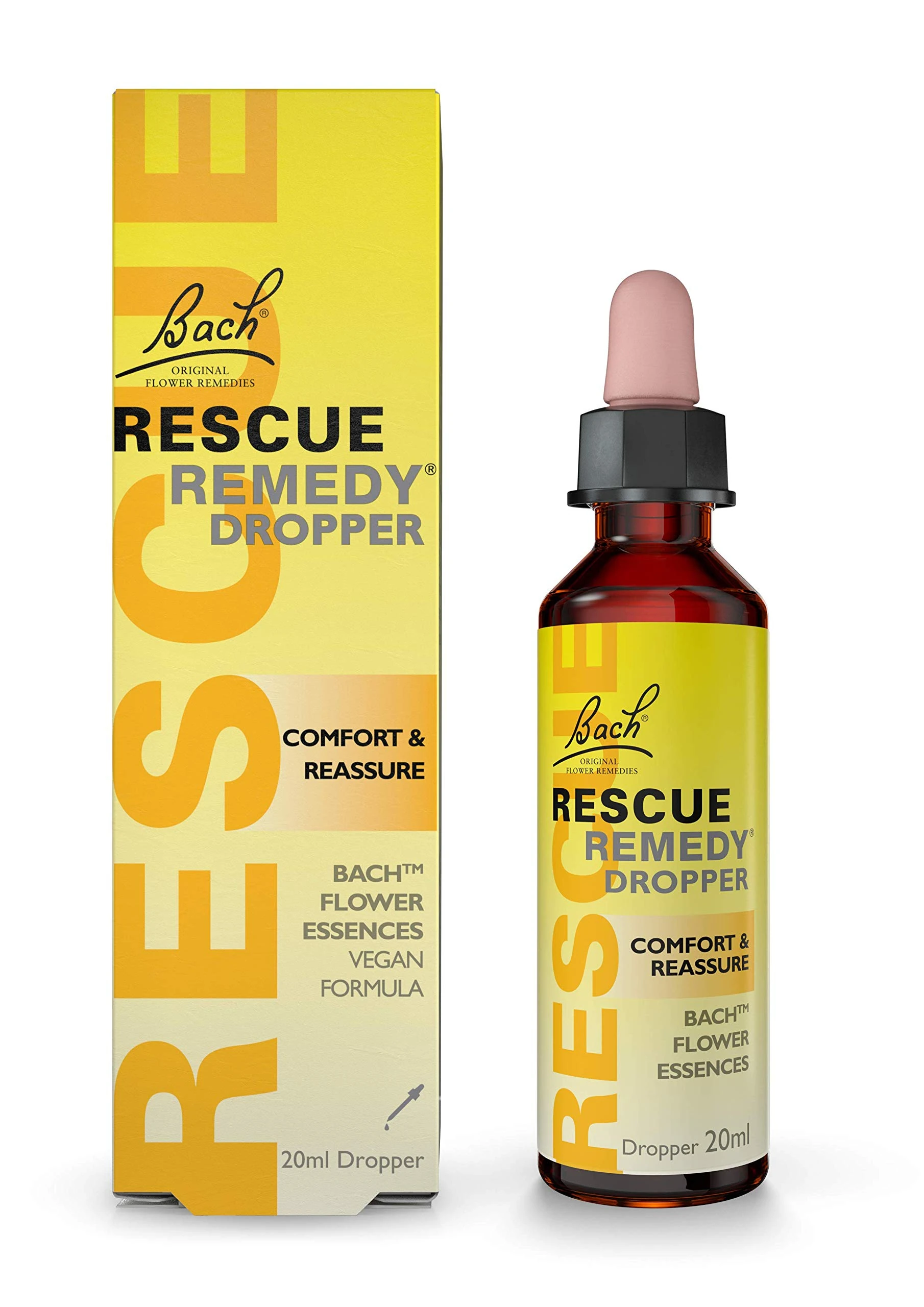 Rescue Remedy Dropper | Daily Support for Stressful Moments | Bach Original Flower Essences | Easy-to-Use 20ml Dropper