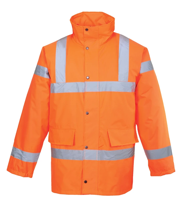 Portwest Hi-Vis Traffic Jacket, Size: 4XL, Colour: Orange, RT30ORR4XL