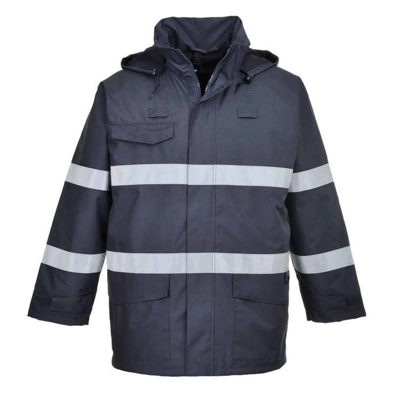 Portwest Bizflame Rain Multi Protection Jacket, Size: L, Colour: Navy, S770NARL