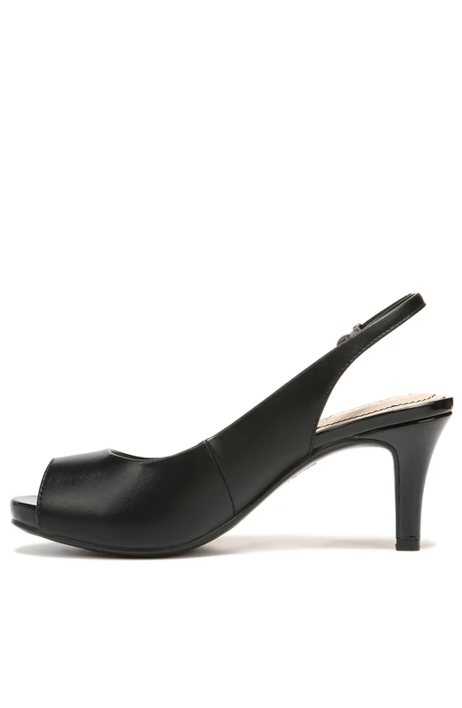 LifeStride Women's Teller Dress Sandal, Black Smooth, 9 UK
