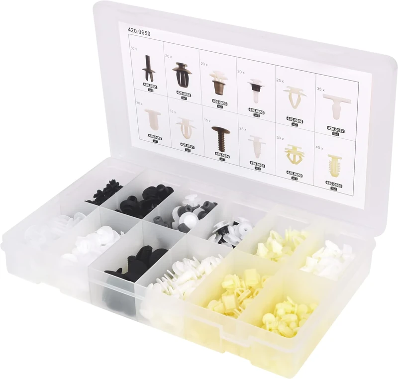 KS Tools 420.0650 Trim Clips Assortment Peugeot/Citroen (345 Pieces)