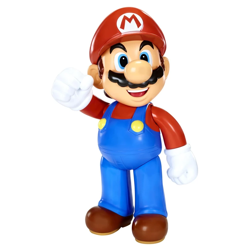 Nintendo Super Mario 20" / 50 cm Big Figure, Posable In Many DIfferent Positions With 11 Points of Articulation. Perfect for Super Mario Fans and Collectors!