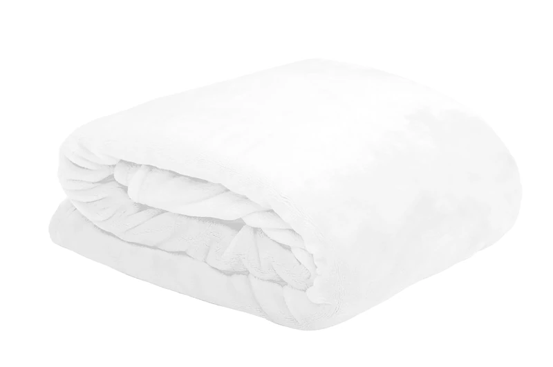 Stof P45792009 220 x 240 cm 100 Percent Polyester Blankets, White