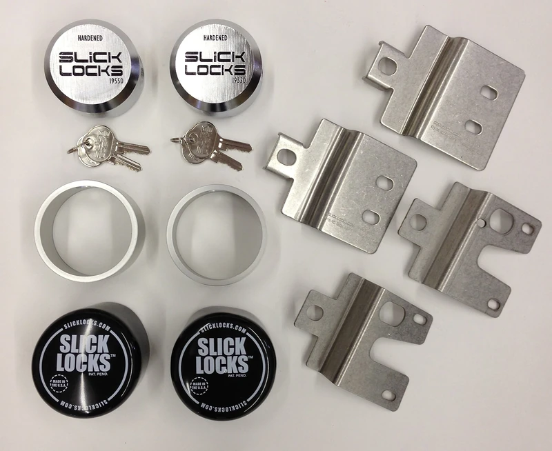 Slick Locks FD-FVK-1-TK Slick Locks Ford Swing Door Kit Complete with Spinners, Weather Covers & Locks