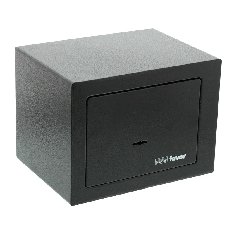 Burg-Wächter FAVOR S1 K Home Safe, Electronic Combination Lock incl. Batteries, Self-Programmable, Black