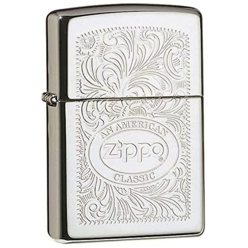 Zippo - Windproof Lighter, American Classic, Highly Polished Chrome, Lustre, Refillable, Reusable, Windproof Design, Gift Box, Made in the USA