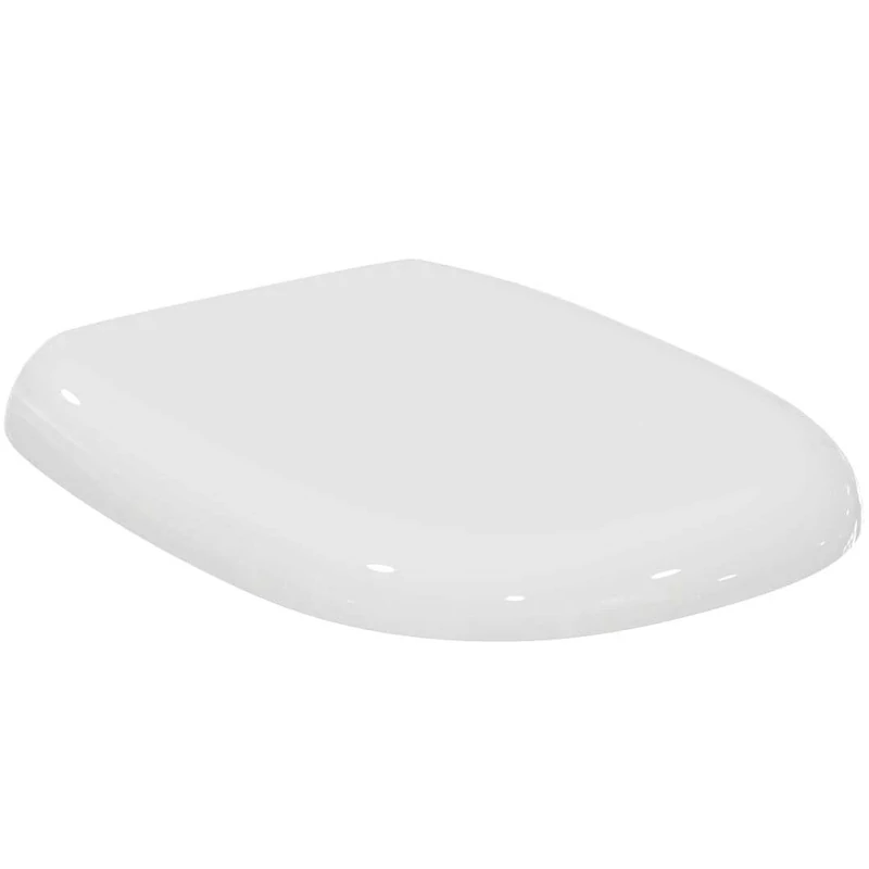 Ideal Standard Tesi Toilet seat and Cover, Rounded Shape, Durable Toilet seat, Including Hinge Set for Easy Installation, Scratch-Resistant duroplast – White (365x440x60 mm)
