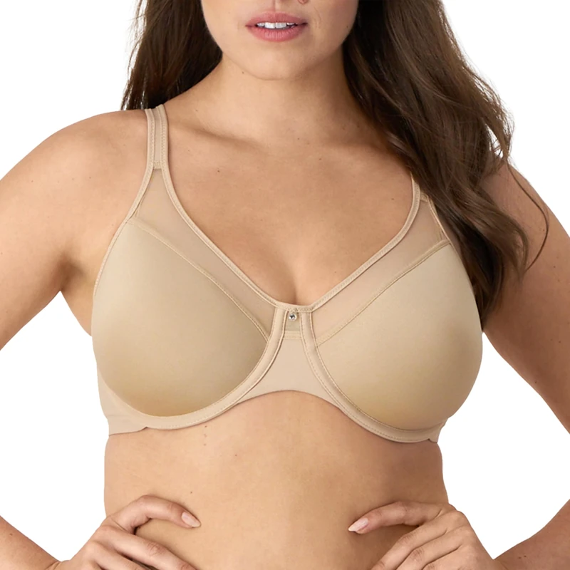 Bali Women's One Smooth U Ultra Light Illusion Neckline Underwire Bras, Nude, 38B UK