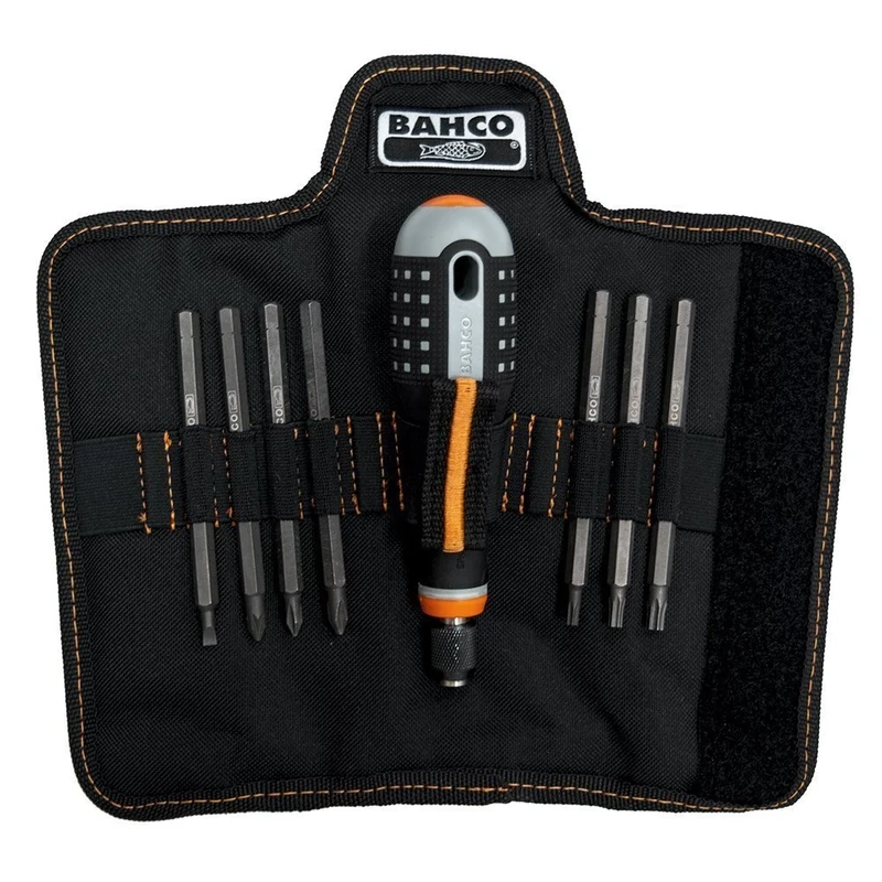 Bahco BE-8574 "Ergo" Screwdriver Set with 7 Interchangeable Blades, Multi-Colour