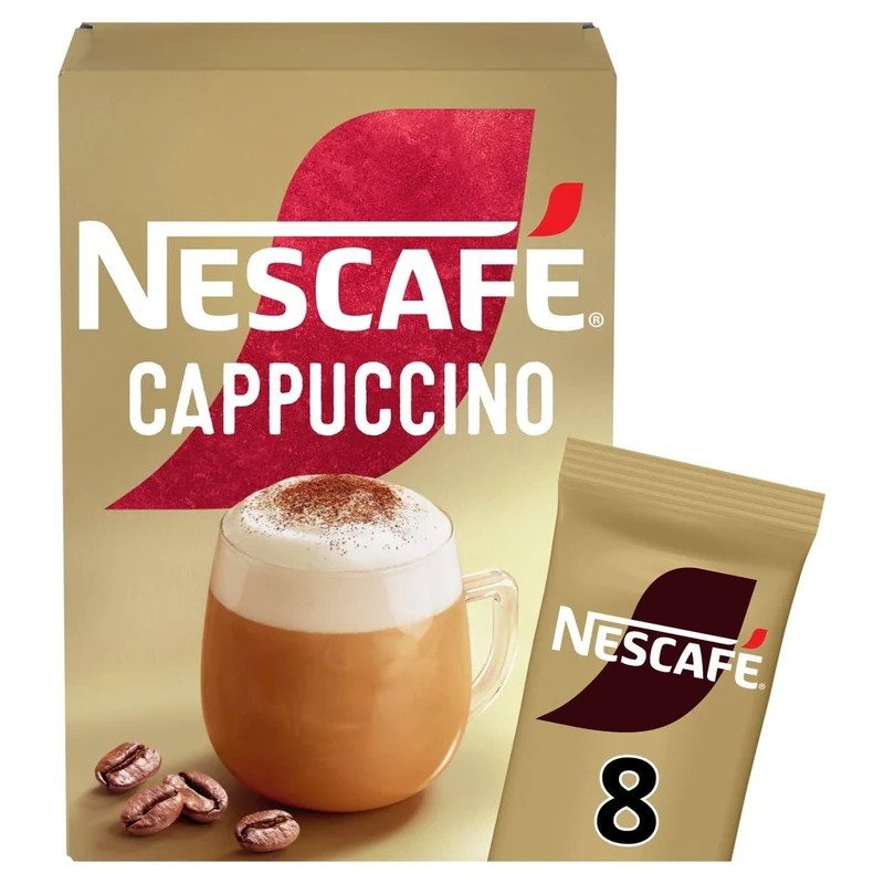 Nescafé Gold Cappuccino, 8 Sachets, 136g (Pack of 6, Total 48 sachets)