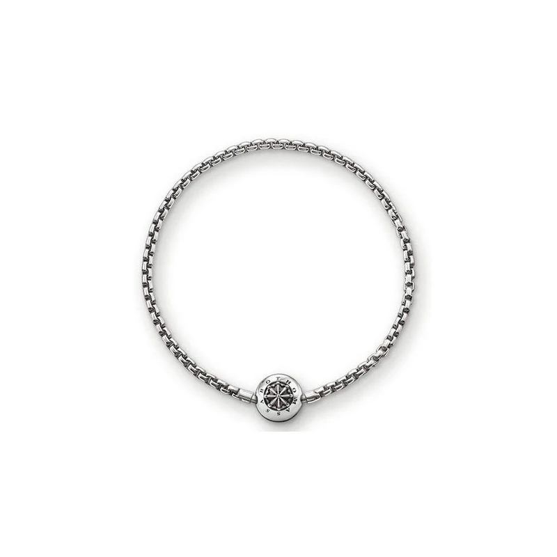 Thomas Sabo KA0002 - 001-12-l16 Blackened Silver Bracelet Beads Approximately 16 cm