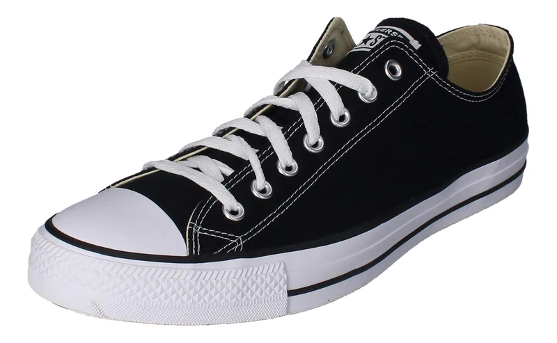 Converse Men's Black Low Top Sneakers, Schwarz Blk, 17 UK