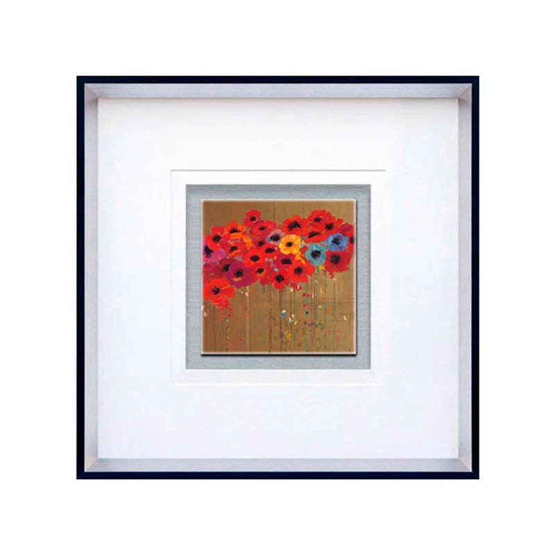 Premier Housewares Poppy Field Design Framed Wall Art