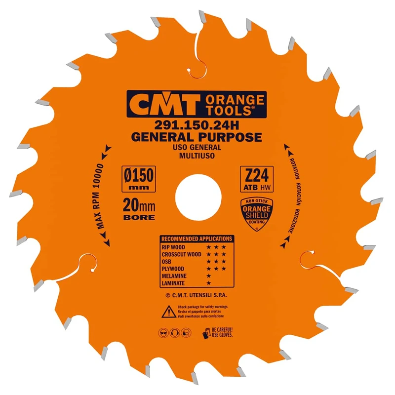 CMT 291.150.24H Crosscut/Universal Blade D-150 B-20 K-2,4 P-1,4 24 mm