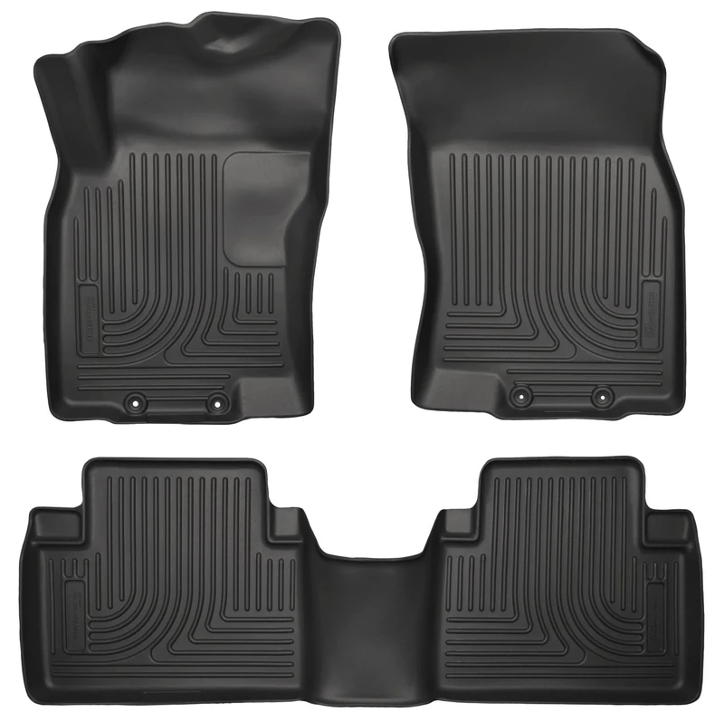 Husky Liners 98671 Black Weatherbeater Front & 2nd Seat Floor Liners Fits 2014-2019 Nissan Rogue