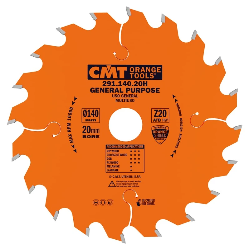 CMT Orange Tools 291,140.20h-sega Circular 140 x 20 x 20 2.4 Z ATB 15 Degrees
