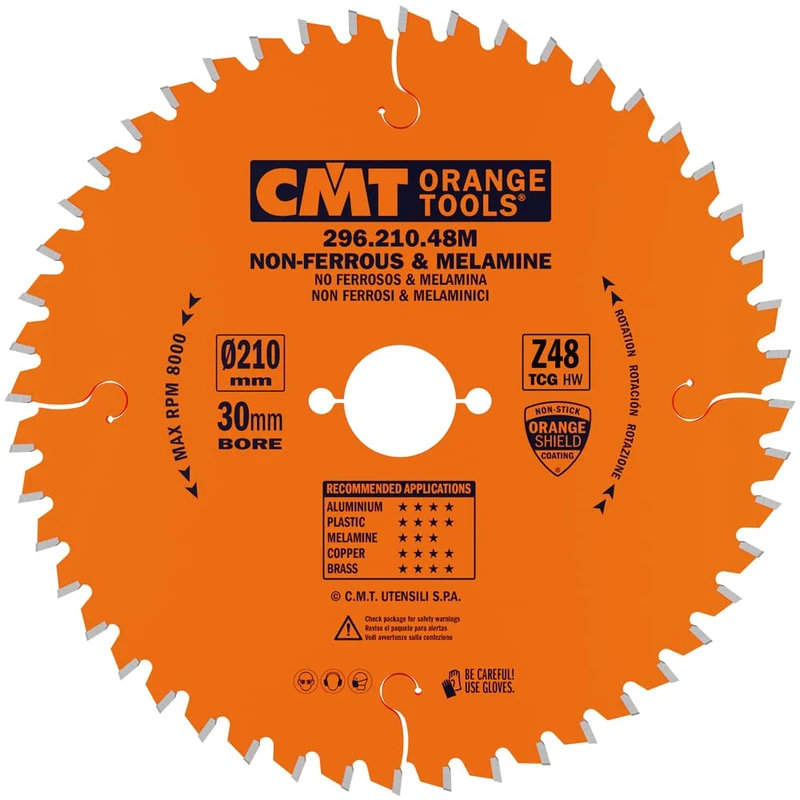CMT Orange Tools 296.210.48M Circular Saw 210 x 2.8 x 30 Z 48 TCG -6 Degrees