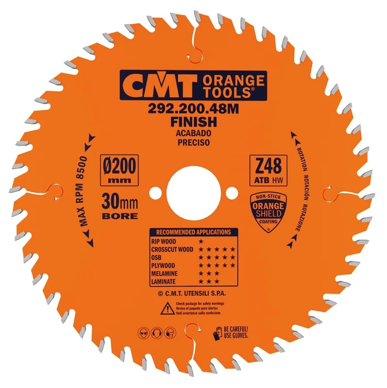 CMT 292.200.48 M - Fine Cut Saw Blade 200X48X2,8 F=30 15Atb