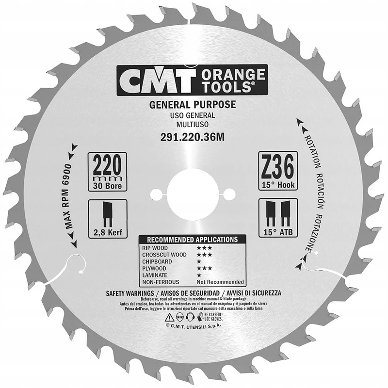 M/CMT 291.220.36 Crosscut Universal Blade Z-36 D-220 B-30 K-2,8 P-1,8