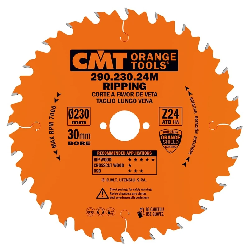 CMT Orange Tools 290.230.24 M – Circular Saw Blade 230 x 2.8 x 30 Teeth 24 ATB 20 Degrees