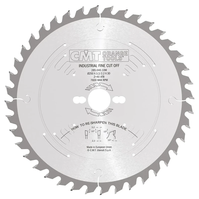 CMT Orange Tools 294.072.22M - Ripping-Crosscut Saw Blade 305X3.2X30 Z=72 ATB -5°