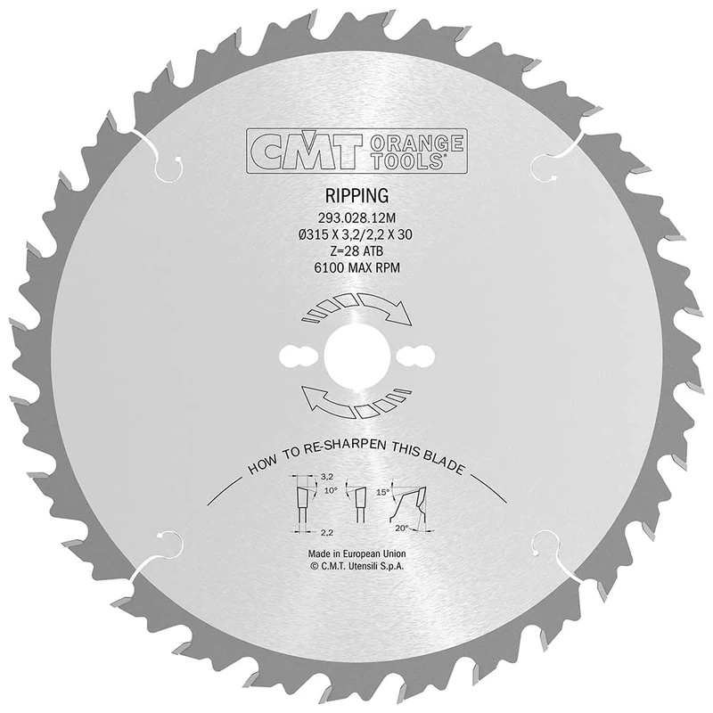 CMT 293.028.12M - Ripping Blade Z-28 D-315 B-30 K-3,2 P-2,2