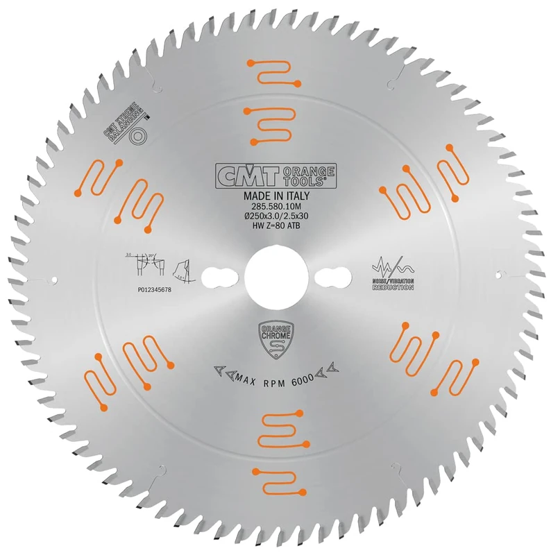 CMT Orange Tools 285,580.10M - Saw Blade for Frames Cut 250X3X30 Z80 15Atb