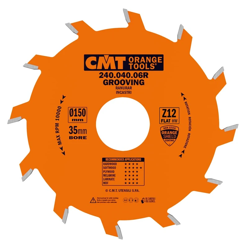 GROOVING SAW BLADE D=150X4X35 Z=12 FLAT