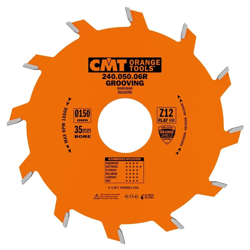 CMT Orange Tools 240.050.06R - Circular Saw for Grooving 150 x 5 x 35 z 12 Straight